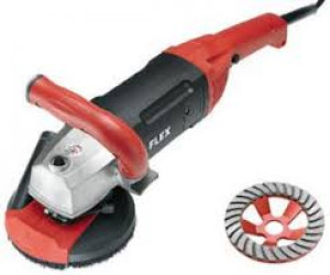 Flex LD 18-7 125 R szlifierka renowacyjna do bezpyłowego szlifowania blisko krawędzi , 125mm z tarczą Turbo-Jet.