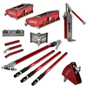 Level5 Tools DryWall Finishing SET with extension handle zestaw do obróbki wykończeniowej płyt kartonowo gipsowych z uchwytem przedłużającym (Level 5 4603 / 4-603)