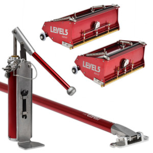 Level5 Flat Box COMBO with Extension Handle zestaw podstawowy z przedłużaczem zestaw do obróbki wykończeniowej płyt kartonowo gipsowych (Level 5 4605 / 4-605)