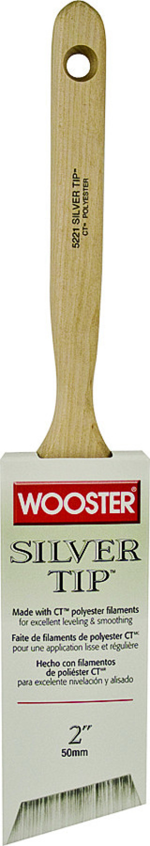 Wooster Pędzel malarski do glazury skośny i do gładkich powierzchni Silver Tip 2" (5221)