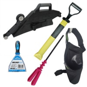 DELKO DT-PRO1 PRO PACK DELKO TOOLS Zestaw narzędzi DelkoTools ze spoinerem dla profesjonalistów, zawiera wszystkie narzędzia, które usprawnią pracę przy suchej zabudowie.