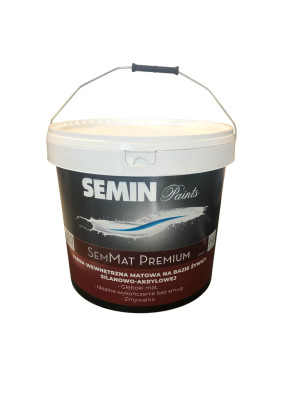 SEMIN Sem Mat Premium Touch farba matowa, lateksowa, o bardzo wysokiej jakości, do wnętrz wiadro 10 L