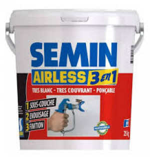 SEMIN AIRLESS 3w1  Gotowa gładź maszynowa 3 w 1 o specjalnym przeznaczeniu do płyt G/K wiadro 25 kg