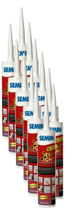 SEMIN SEM-LIGHT Gotowa masa reperacyjna do ścian i sufitów oraz szpachlowania tuba 310ml (12szt)