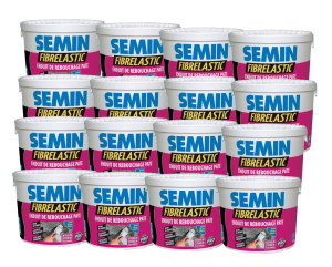 SEMIN FIBRELASTIC Gotowa elastyczna masa reperacyjna do napraw z włóknem szklanym wiadro 1,5l (Karton 16szt)