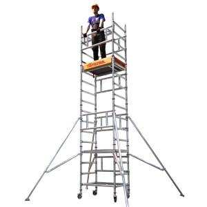 Faraone Rusztowanie jezdne Top System 75 x 105 cm. Wysokość robocza 5,4 m (M-48)