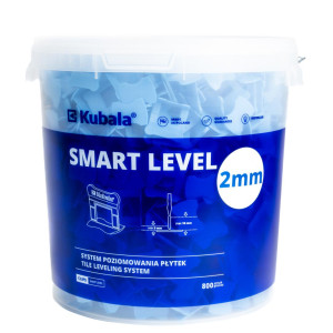 KUBALA Klipsy do poziomowania płytek SMART LEVEL 2 mm, wiadro 800 szt.