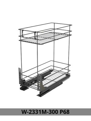 Kosz CARGO 300 2-poziomowy z mocowaniem dolnym ANTRACYT (W-2331M-300 P68)