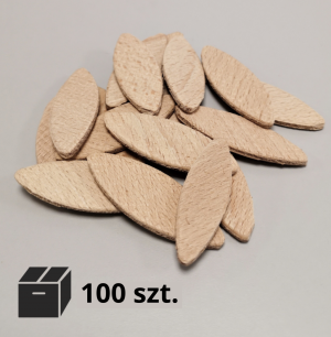 Lamele bukowe 10 łączniki - 100 szt.