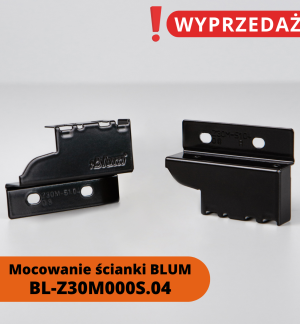 Mocowanie ścianki BLUM TANDEMBOX czarne M 84 mm - komplet