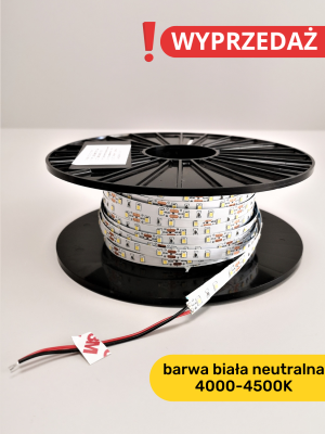 Taśma LED 12V 6W BARWA BIAŁA NEUTRALNA 4000-4500K - 50MB