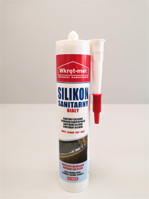 Silikon sanitarny BIAŁY 310 ml Wkręt-Met