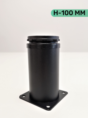 Nóżka meblowa okrągła H-100 mm czarny mat