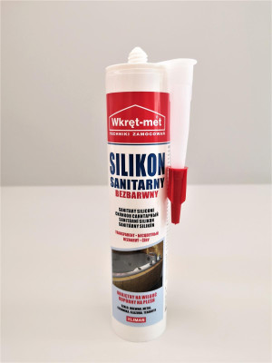 Silikon sanitarny BEZBARWNY 310 ml Wkręt-Met