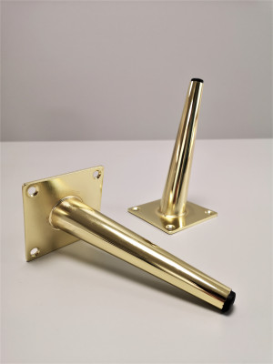 Nóżka meblowa SKOŚNA H-150 mm ZŁOTY POŁYSK