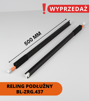 Reling podłużny BLUM TANDEMBOX ANTARO 500 mm CZARNY