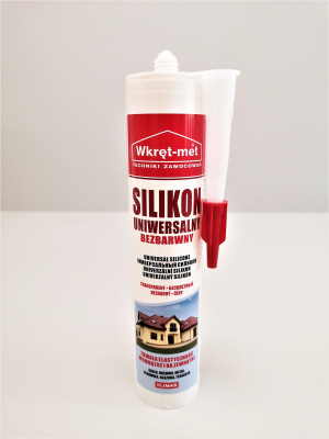 Silikon uniwersalny BEZBARWNY 310 ml Wkręt-Met