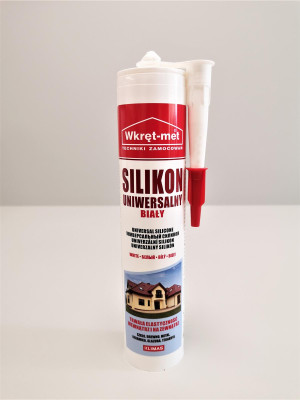 Silikon uniwersalny BIAŁY 310 ml Wkręt-Met