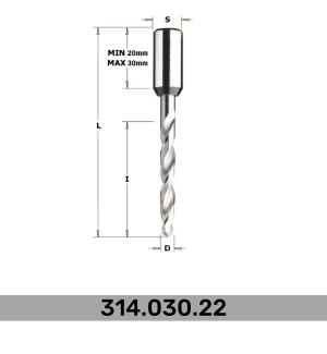 WIERTŁO XTREME NIEPRZELOTOWE CMT 314.030.22