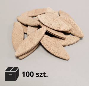 Lamele bukowe 0 łączniki - 100 szt.