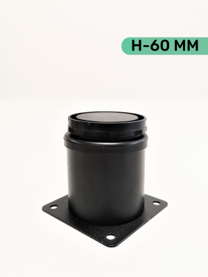 Nóżka meblowa okrągła H-60 mm czarny mat