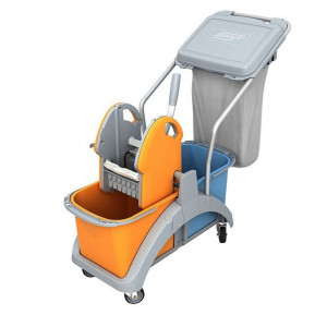 SPLAST TS2 wózek wiadro 2x20L + uchwyt na worek 60L
