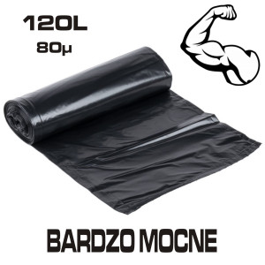 Worki 120L na gruz 70x105cm czarne 10 sztuk