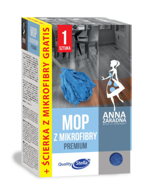 ANNA ZARADNA mop z mikrofibry + ścierka z mikrofibry do podłogi