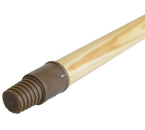 Kij drewniany lakierowany z gwintem plastikowym 135cm
