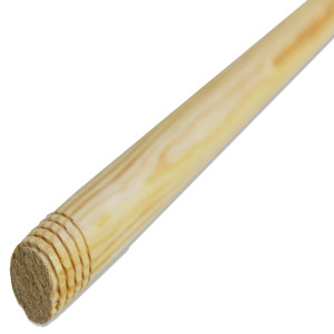 Kij drewniany lakierowany z gwintem drewnianym 130cm