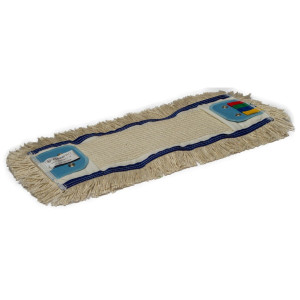 CleanPRO mop płaski bawełna "DUO" KLIPS/KIESZEŃ 40cm
