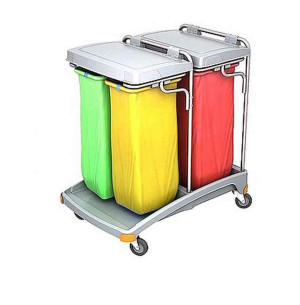 SPLAST wózek na odpady z pokrywą 4x70L
