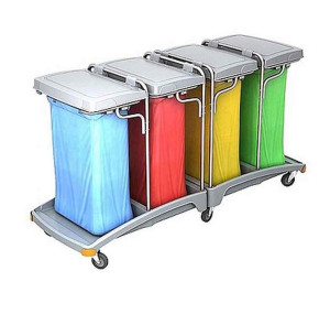 SPLAST wózek na odpady z pokrywą 4x120L