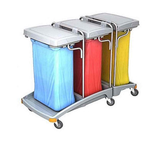 SPLAST wózek na odpady z pokrywą 3x120L