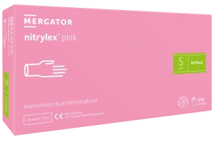 MERCATOR nitrylex PINK rękawice nitrylowe różowe "S" 100 sztuk