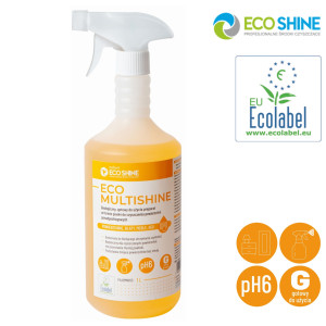 ECO MULTISHINE spray 1L Ekologiczny, gotowy do użycia preparat w formie pianki do czyszczenia powierzchni ponad podłogowych
