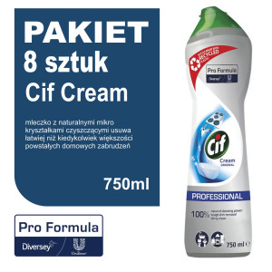 CIF CREAM ORIGINAL 780g x 8 sztuk mleczko z mikro kryształkami