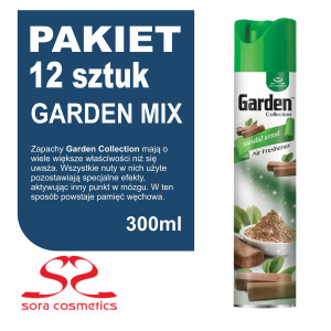 GARDEN Collection 300ml x 12sztuk odświeżacz powietrza w aerozolu MIX