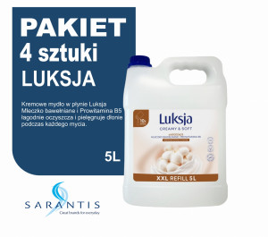 LUKSJA 5L x 4 sztuki kremowe mydło w płynie do rąk