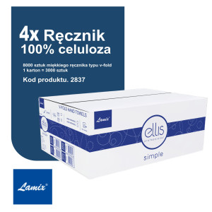 LAMIX Simple Ręcznik ZZ 100% Celuloza x 4kartony