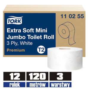 110255 TORK T2 papier jumbo 3w makulatura 120mb / 12 sztuk