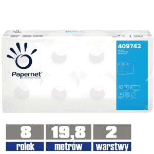 409742 PAPERNET papier toaletowy 2-warstwy 19,8 mb / 8 sztuk