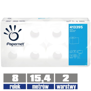 413395 PAPERNET papier toaletowy 2-warstwy 15,4 mb / 8 sztuk