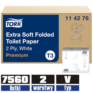 114276 TORK T3 papier w listkach 2w celuloza 7560 listków