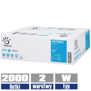 407552 PAPERNET ręcznik Z-FOLD 4-panelowy TAD 2-warstwy 2000 listków