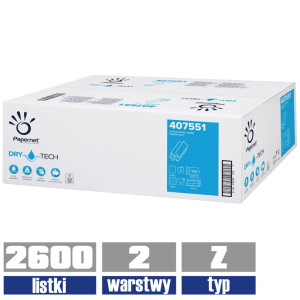 407551 PAPERNET ręcznik Z-FOLD 3-panelowy TAD 2-warstwy 2600 listków