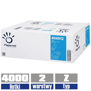 404912 PAPERNET ręcznik Z-FOLD 3-panelowy 2-warstwy 4000 listków