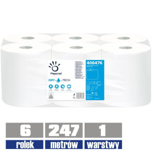 406476 PAPERNET ręcznik AUTOCUT TAD 1 warstwowy 247mb / 6 sztuk