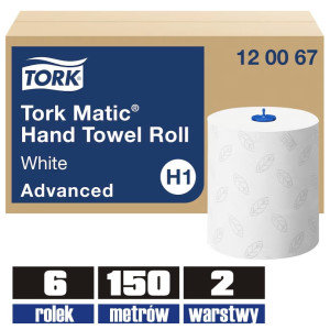 120067 TORK H1 ręcznik systemowy biały 150mb / 6 sztuk