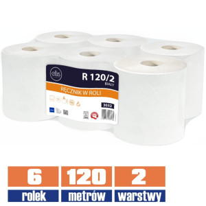3032 LAMIX ręcznik w roli 100% celuloza 120mb / 6 sztuk